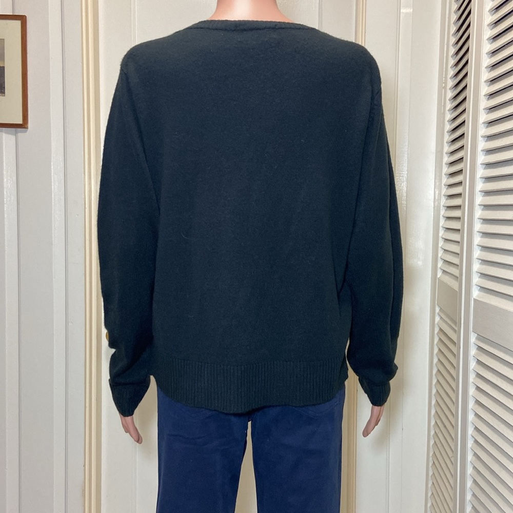 Large Soft Surroundings Button Down Black Embroid… - image 7